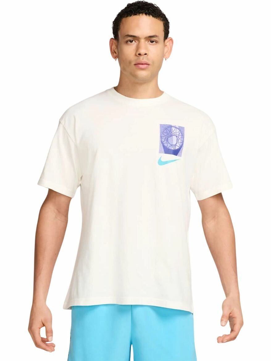 Футболка спортивная NIKE Max90 Basketball T-Shirt размер XL INT молочный