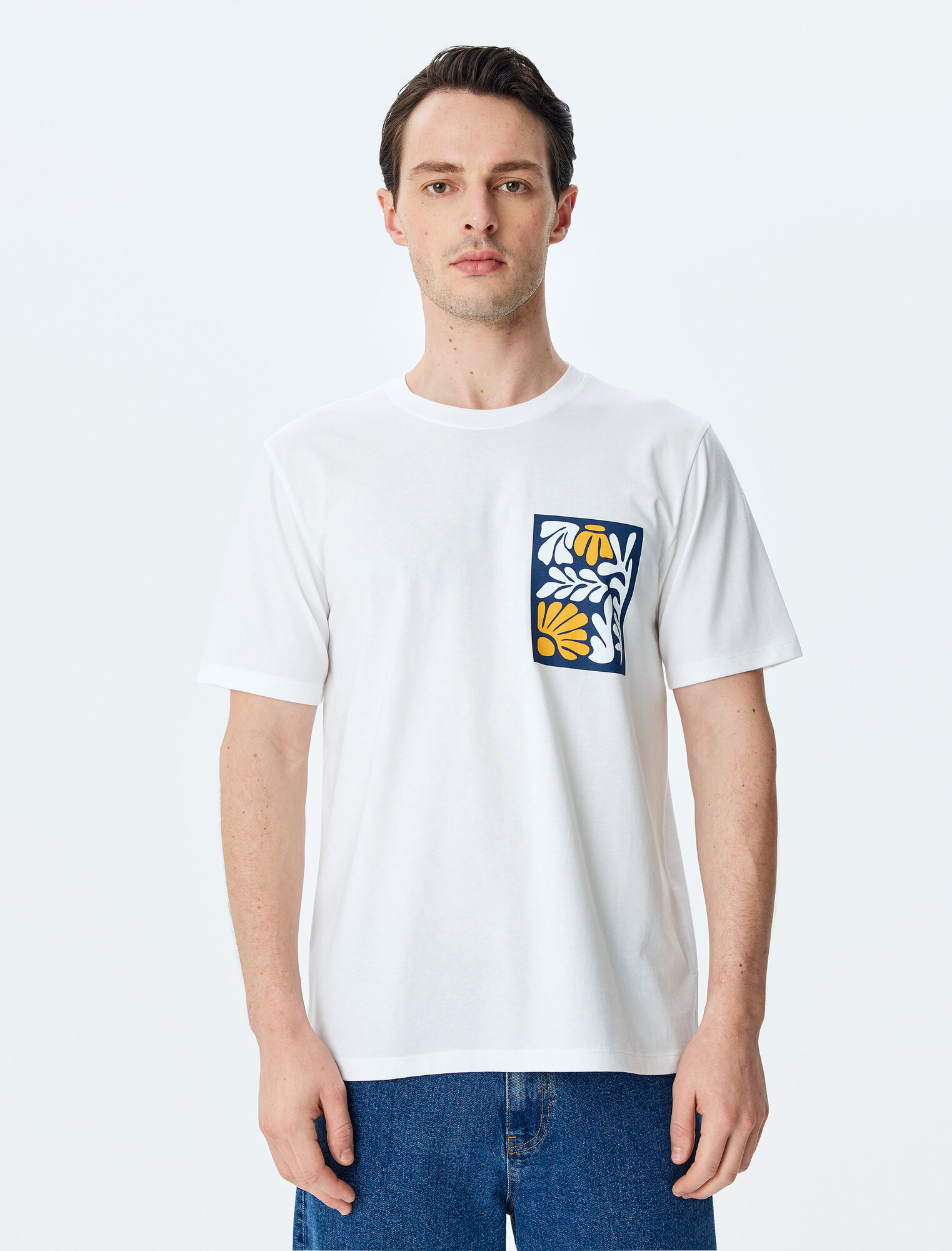 Футболка KOTON, размер L, белый — фото 1