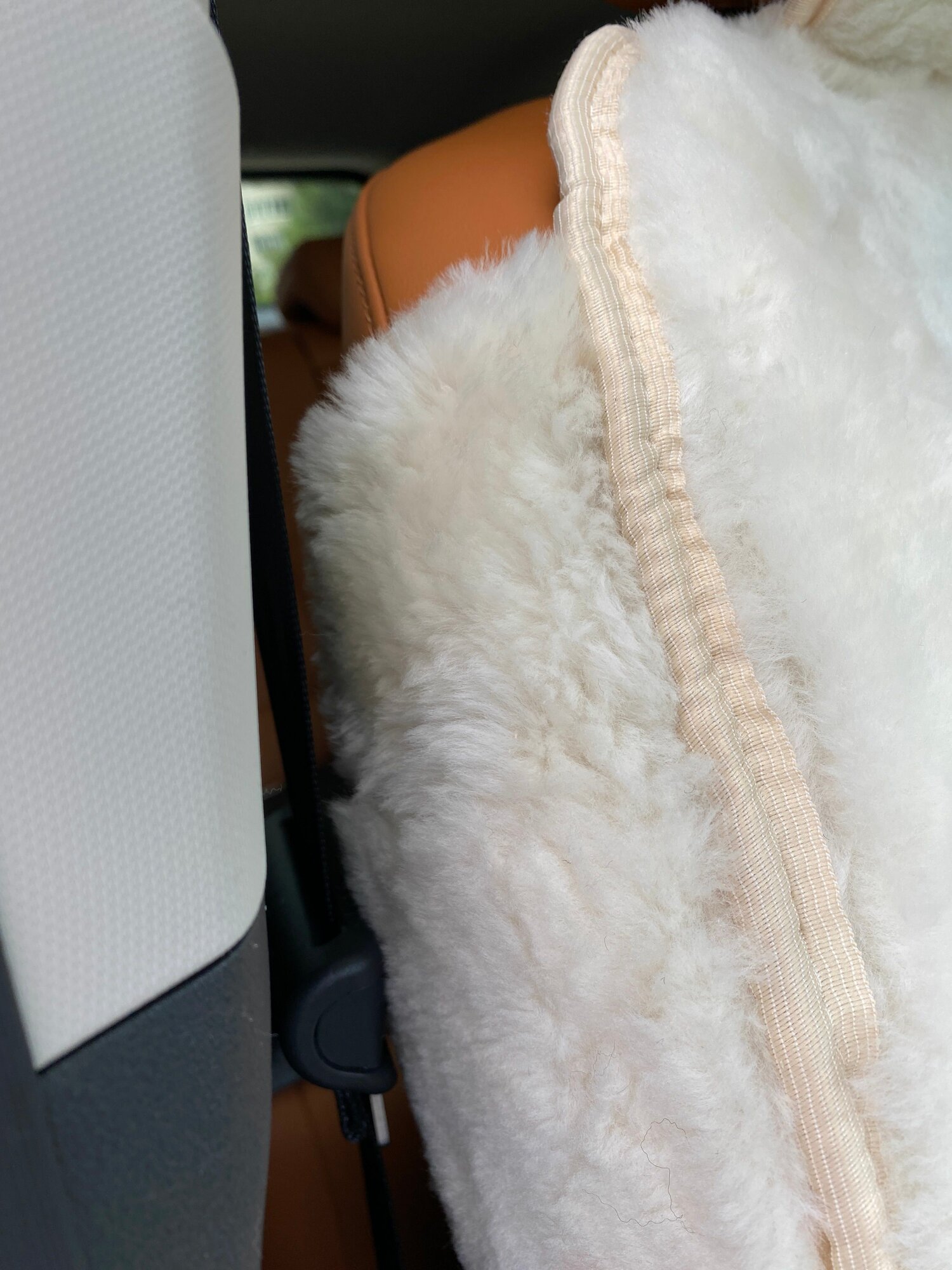 Накидки чехлы меховые из овчины 2 шт — фото 1