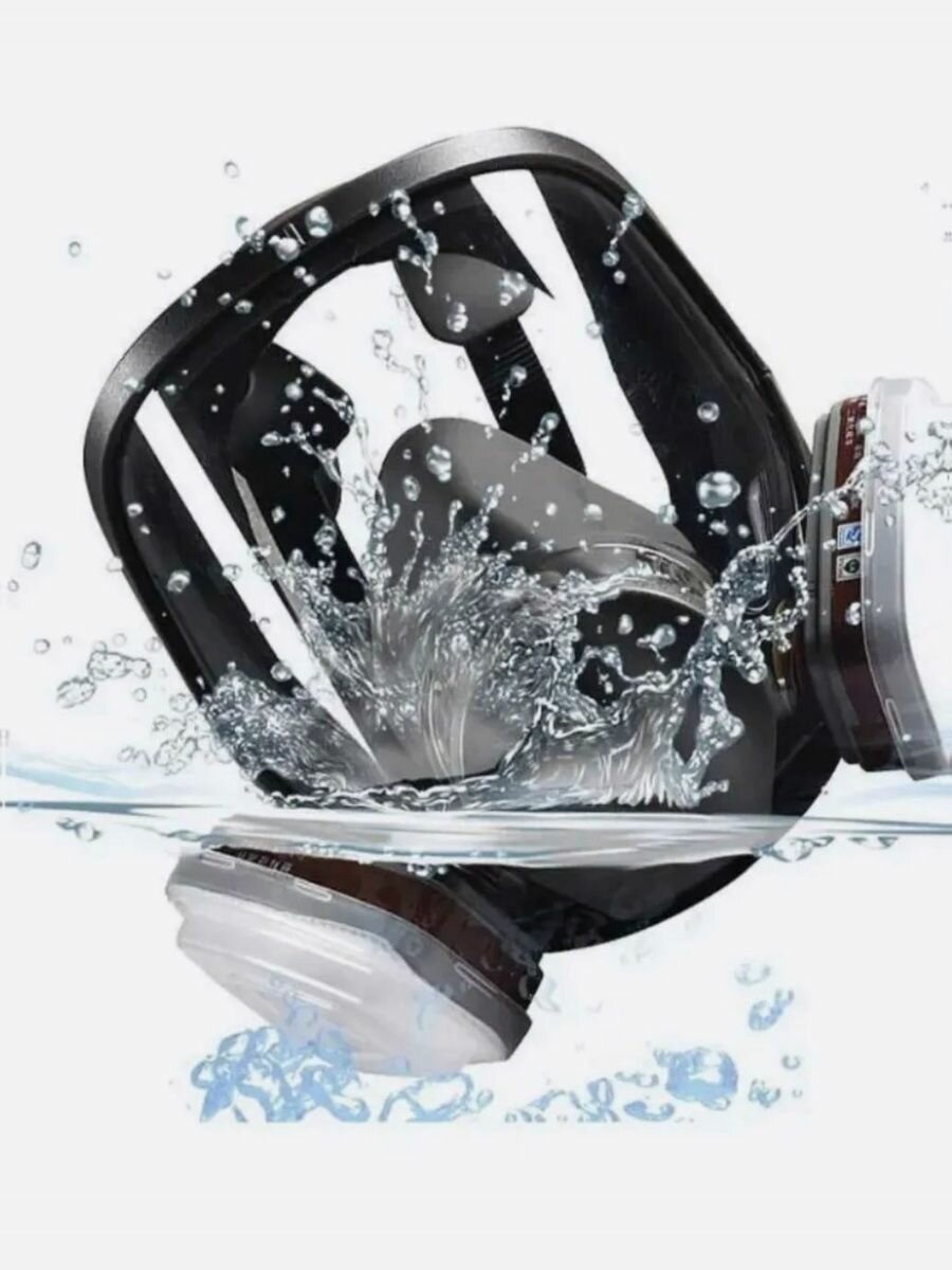 Изображение Маска респиратор полнолицевая защита от пыли краски химии