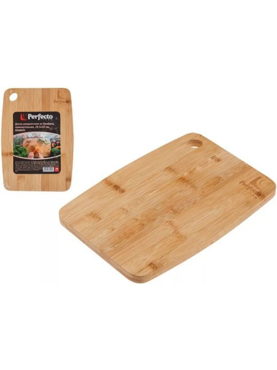 Доска разделочная из бамбука прямоугольная 28.5х20 см BAMBOO PERFECTO LINEA (38-285200) (38-285200)