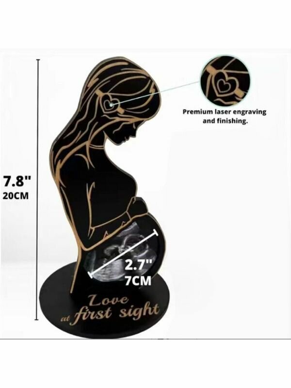 Памятная подставка с УЗИ для новорожденного - сувенир для будущих мам с фигуркой малыша