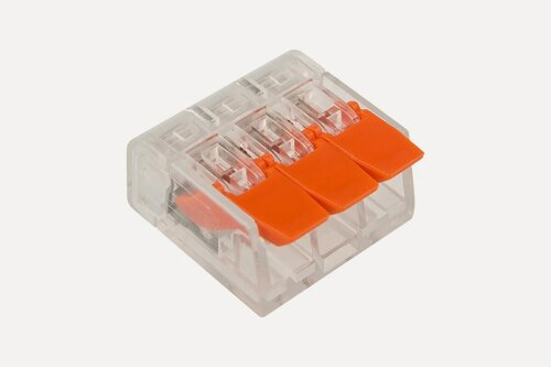 Изображение товара REXANT СМК 221-413 компактная клеммная колодка, 3-проводная до 4 мм2, 50 шт 07-5203