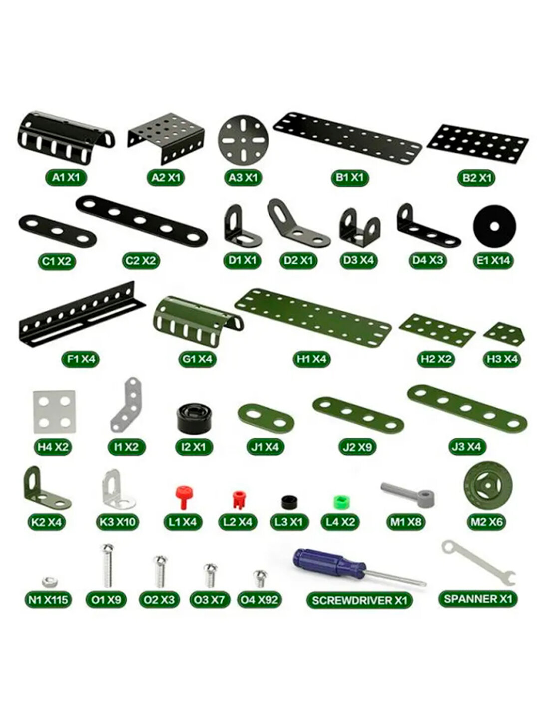 Конструктор "Летучий Шотландец", с гайками, болтами и железный