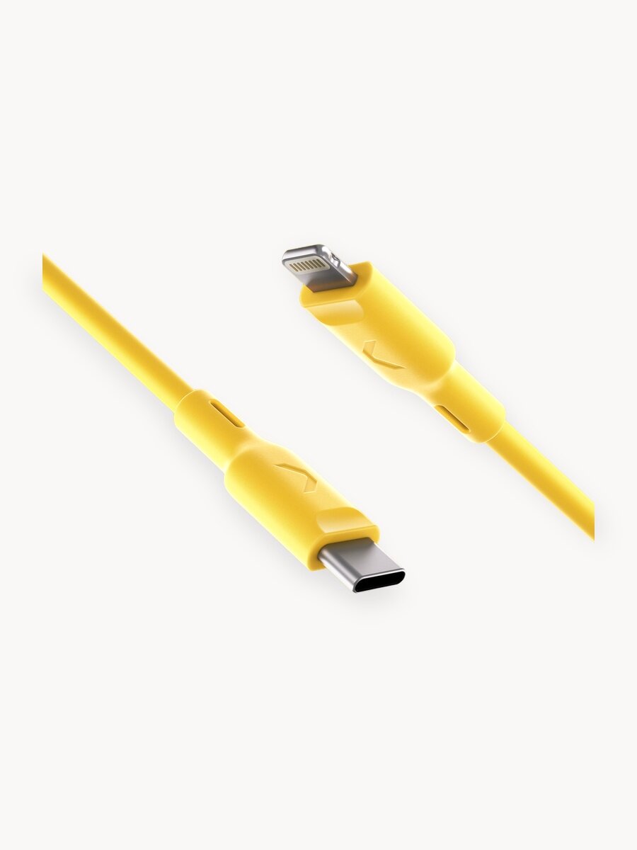 Кабель COMMO Jelly USB-Type-C - Lightning MFI, 1,2 м, Жёлтый