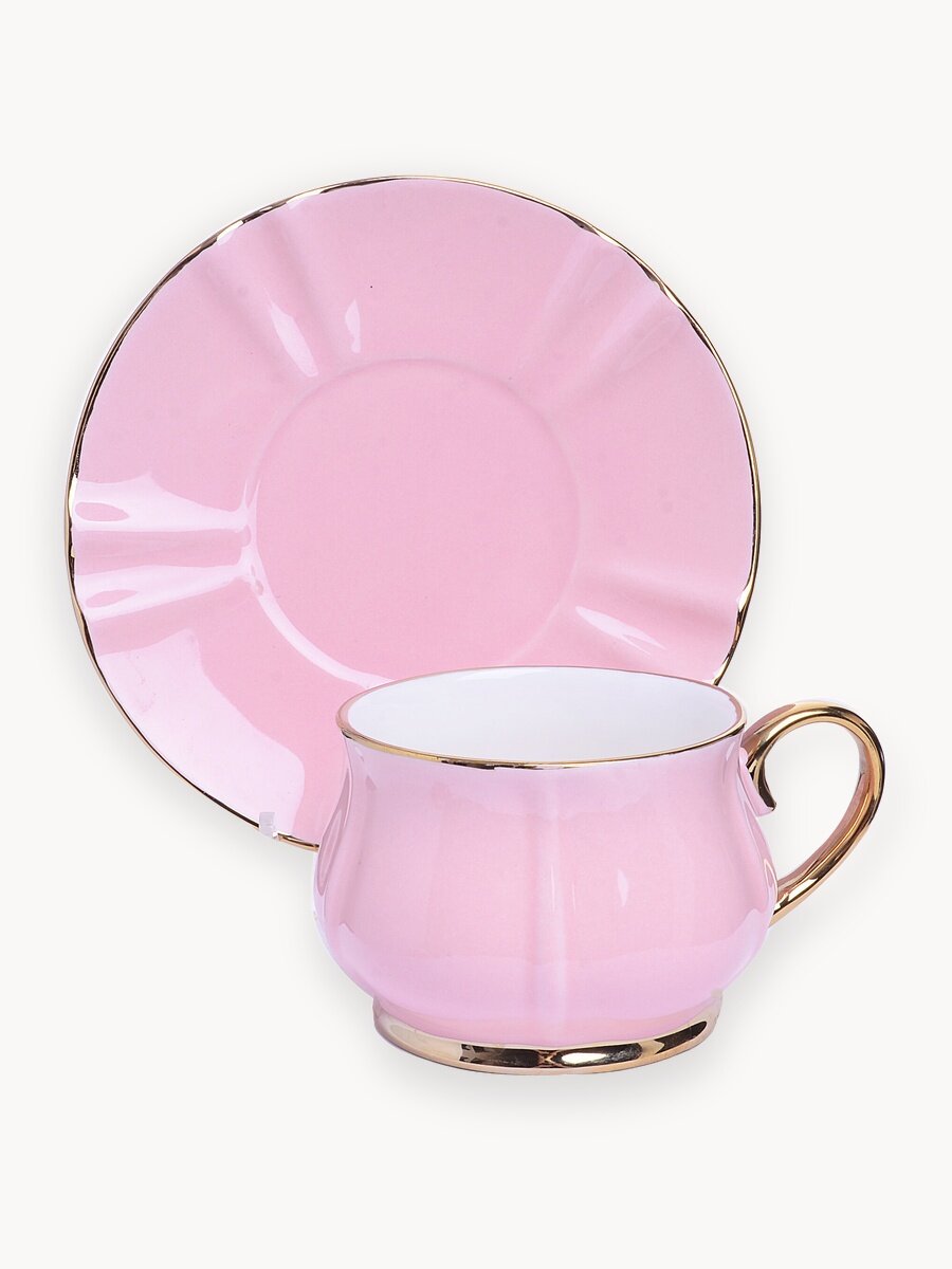 Чайный сервиз на 6 персон фарфор 12 предметов 200 мл LORAINE, набор посуды