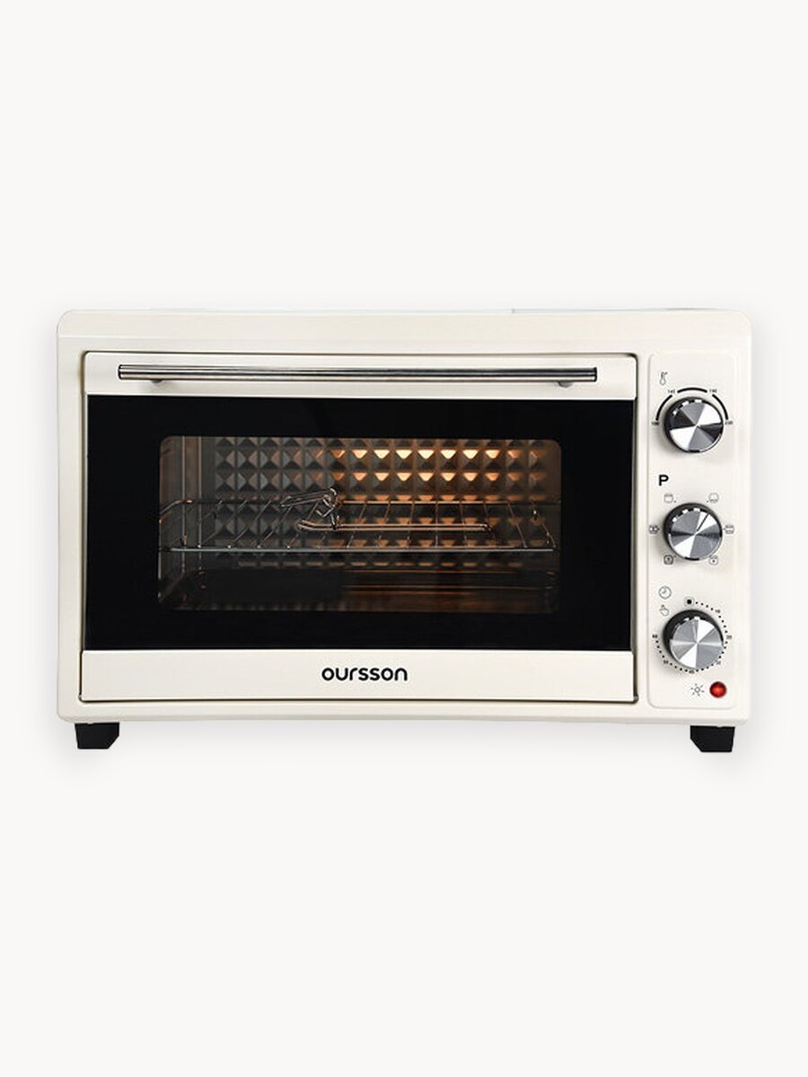 Мини-печь Oursson MO4801/IV, 48л, 2 кВт, внутренняя подсветка (Слоновая кость)