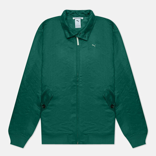  куртка PUMA, силуэт прямой, подкладка, размер m, зеленый