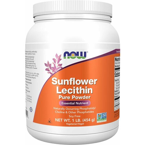 NOW Sunflower Lecithin Pure Powder 454g (Лецитин из Подсолнечника в порошке)