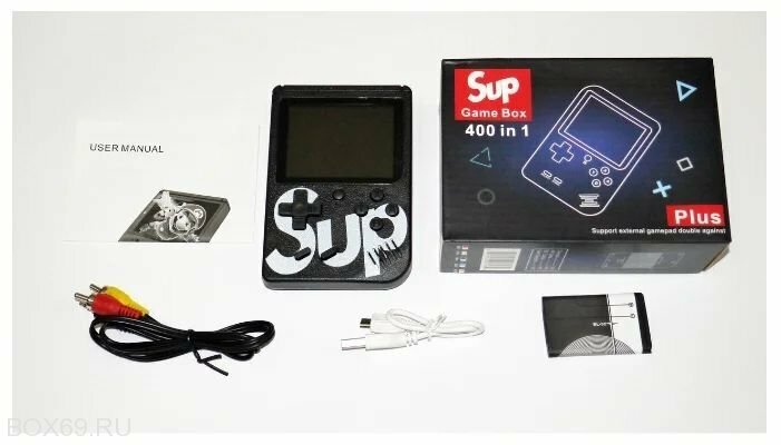 Портативная игровая приставка SUP Game Box Plus 400 в 1 + джойстик (геймпад) / игровая консоль Sup Game Box 400 in 1 / Retro Game PLUS / Black