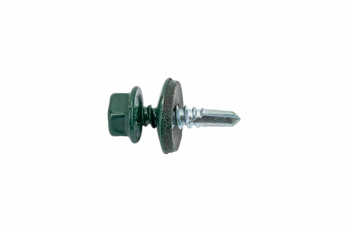 Кровельный саморез креп-комп 4,8x19, RAL6005, темно-зеленый, 250 шт. ск48196005кф