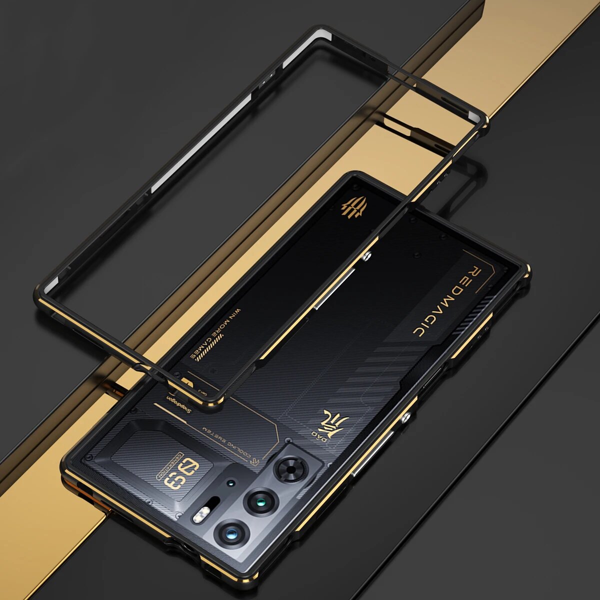 Металлический бампер из алюминиевого сплава для ZTE Nubia Red Magic 9 Pro plus, защитная рамка для Red Magic 8 7s Pro, чехол для телефона ROG 8, A2, Red Magic 9 Pro — фото 1