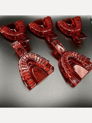 Изображение товара Слепочные оттискные ложки 5 пар, красные