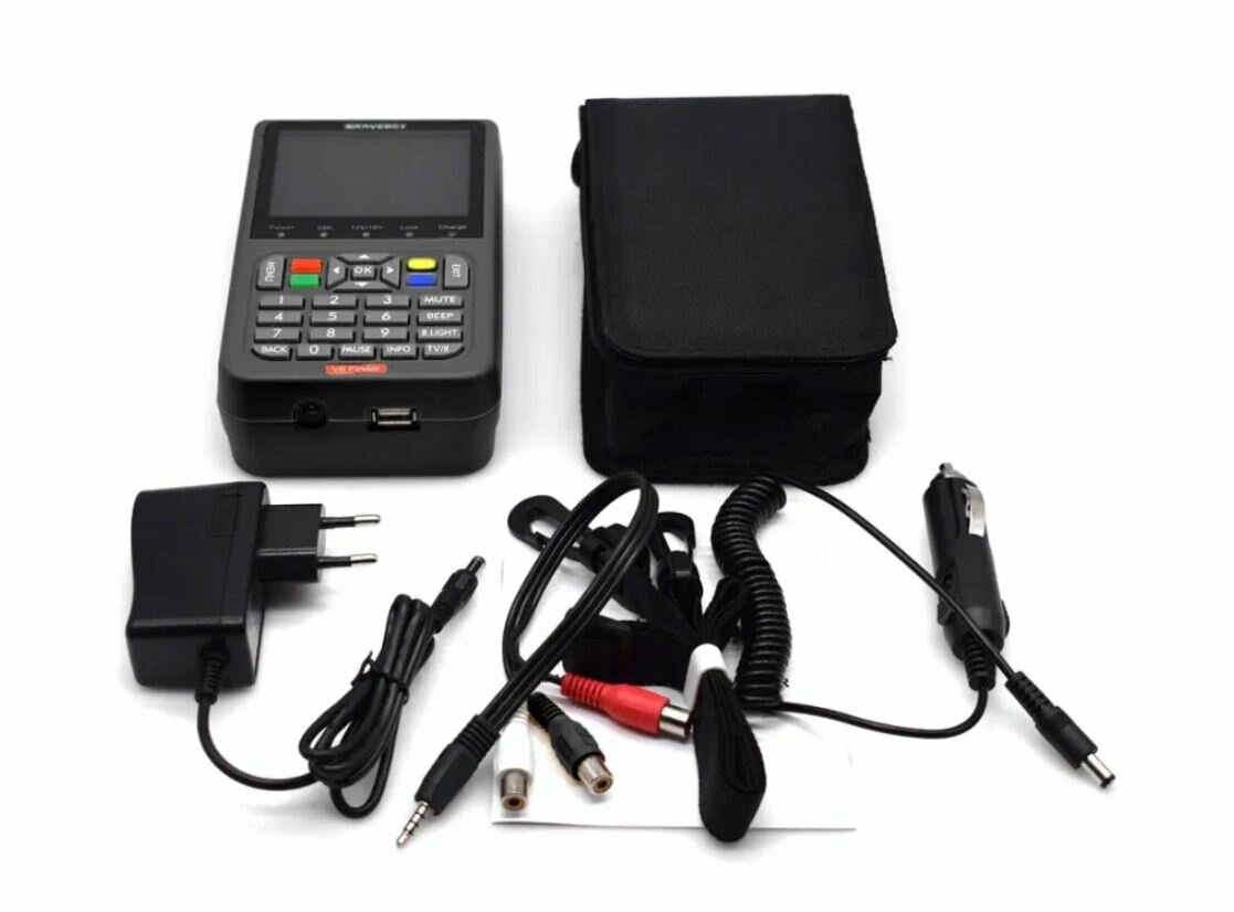Цифровой спутниковый измеритель IBRAVEBOX V8 Finder (встроенный TV, MP-4), чёрный — фото 1