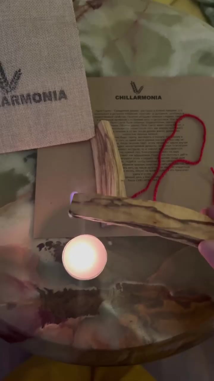 Благовония Пало Санто CHILLARMONIA, 3 штуки, палочки из дерева Palo Santo — фото 1