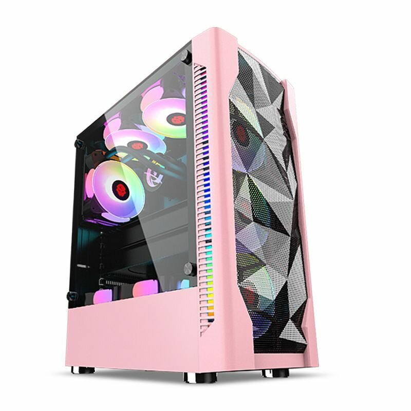 Компьютерный корпус D4-WH-4G6, розовый