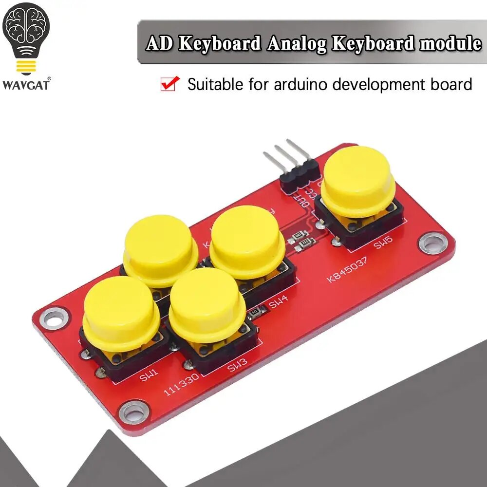 WAVGAT Аналоговый Пятиклавишный Модуль Клавиатуры для Arduino