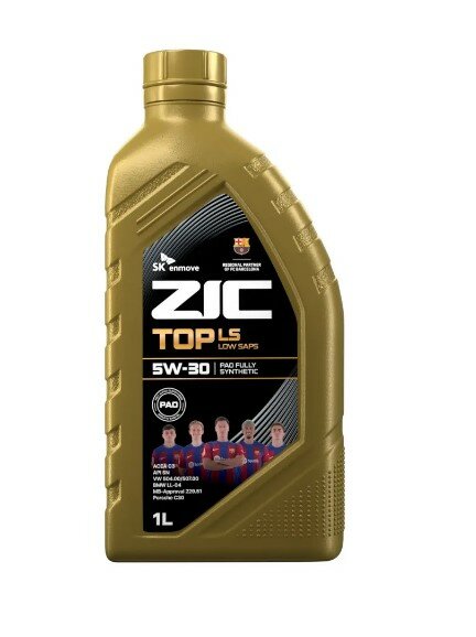 Масло моторное zic top ls 5w-30 синтетическое 1л