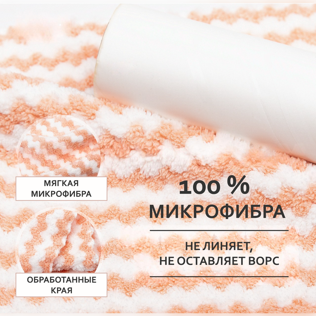 Салфетки для уборки из микрофибры, тряпки для любых поверхностей, цветные, 25х26 см, 6 шт — фото 1