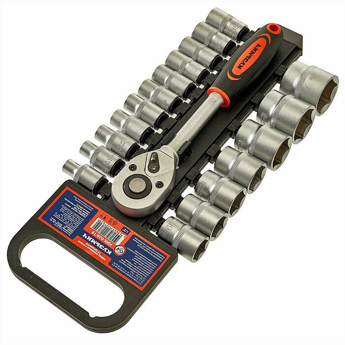 Набор торцевых головок Кузьмич НИК 028 19  1 2   19 предметов