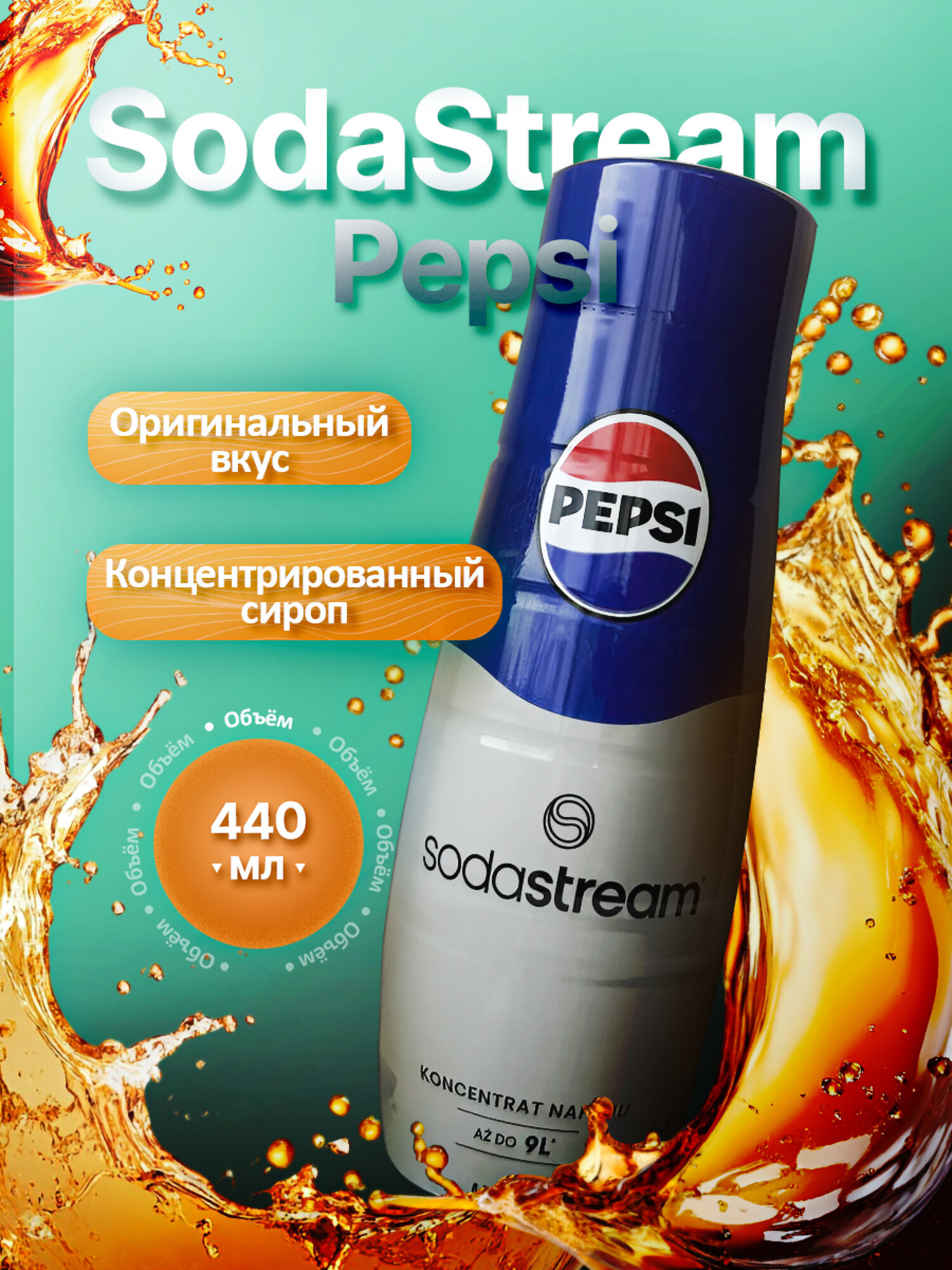 SodaStream Pepsi сироп для напитков Пепси,440мл
