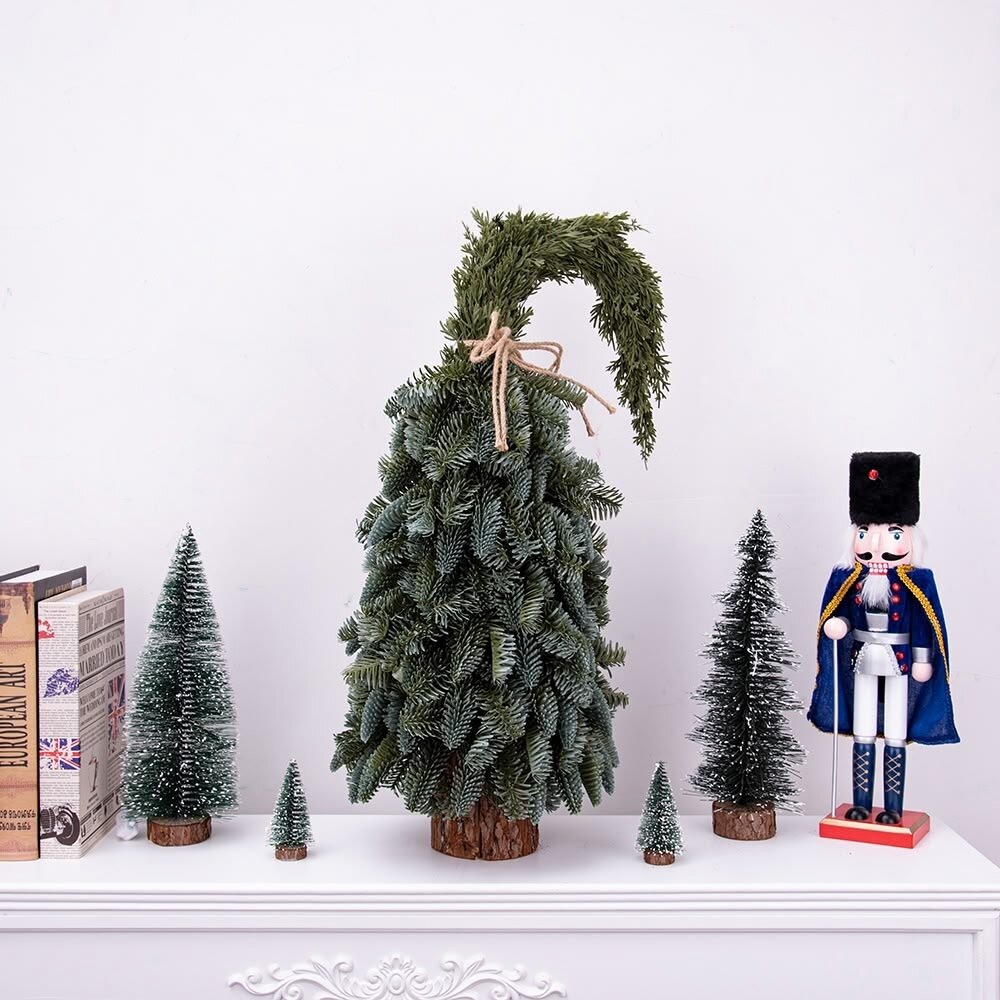 Елка искусственная "Гринч", ствольная, настольная, 65 см, леска+ПВХ, эко-скандинавский стиль