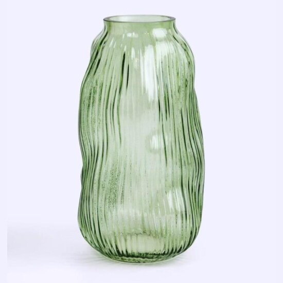 Ваза для цветов Anna Lafarg Creek 30 см стекло зеленый (ANLAF-SGR455)