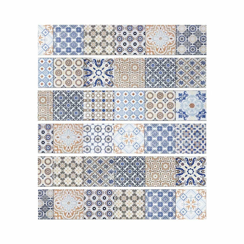 6pcs Цветочный дизайн плитка плитка лестницы наклейки на