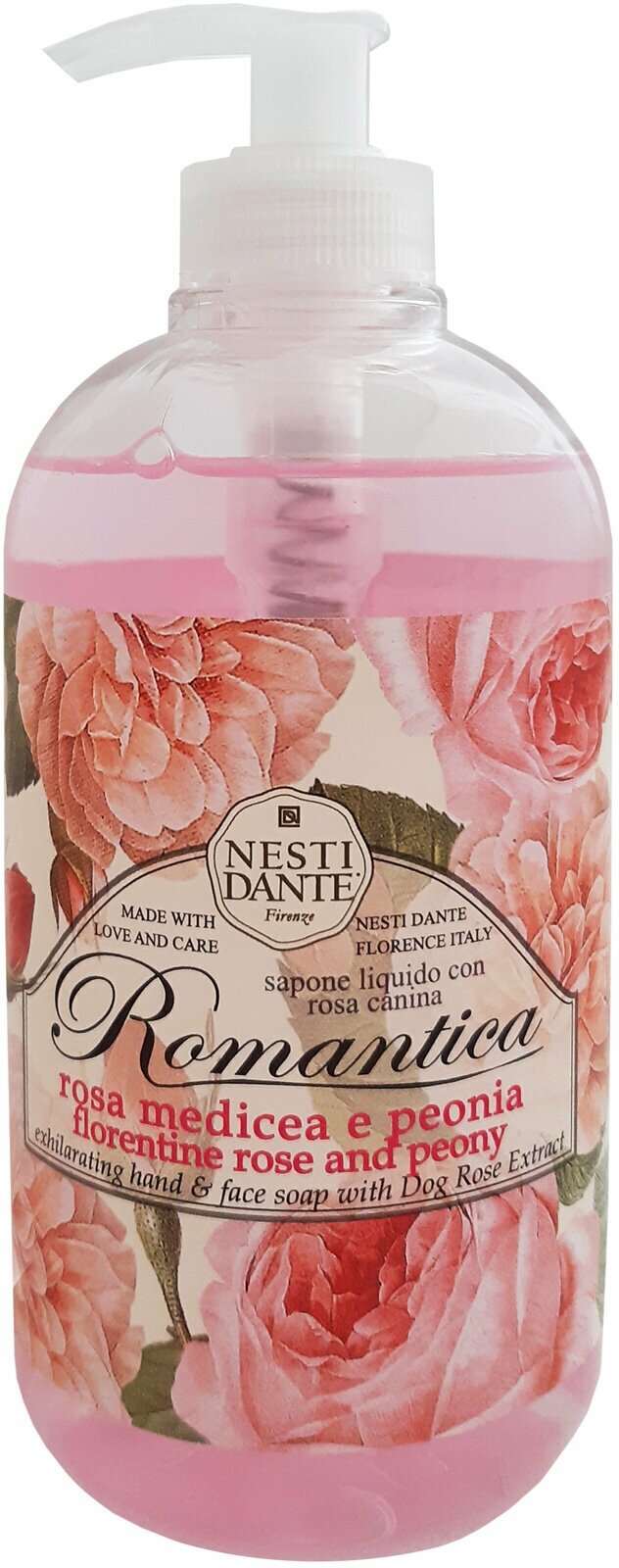 Жидкое Мыло Nesti Dante Флорентийская роза и пион, 500мл
