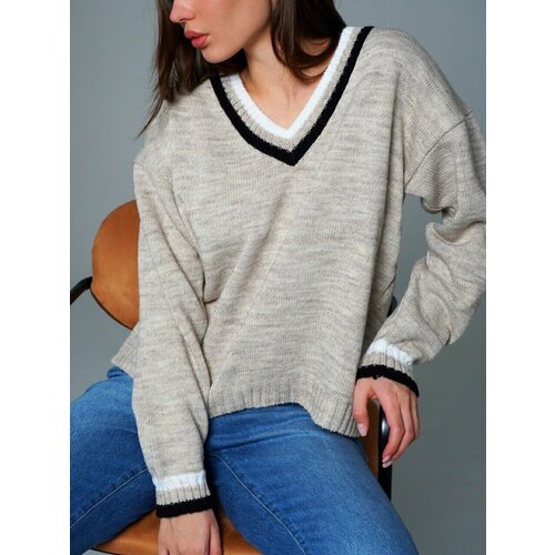 Свитер размер 44, бежевый новинка 2021 кашемировый свитер женский свитер модный пуловер свитер с вышивкой x осенне зимний кашемировый свитер