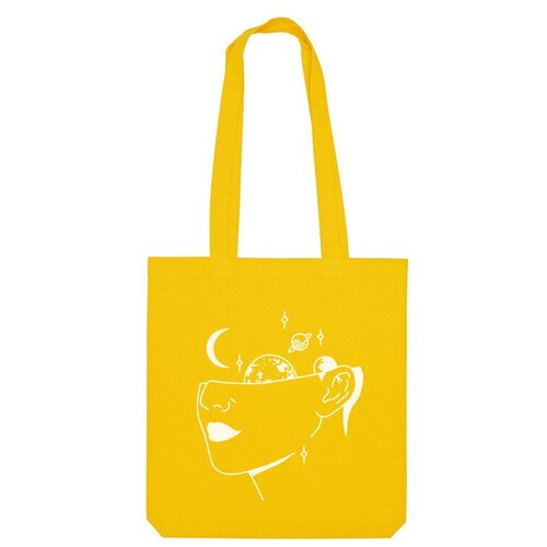 Сумка шоппер Us Basic, желтый сумка музыка в голове оранжевый