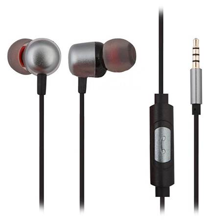 Наушники Hoco M31 Delighted sound universal earphones with mic Серый