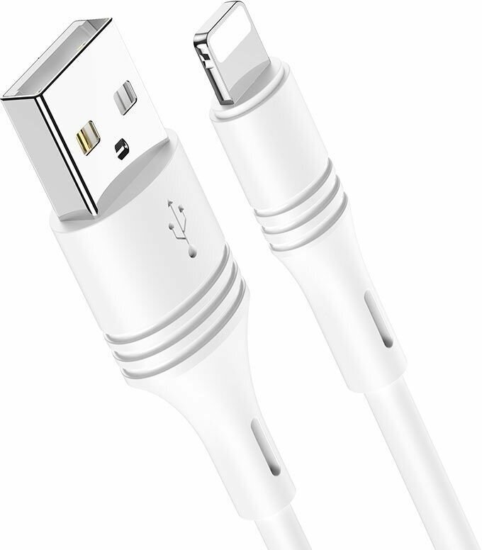 Кабель USB 2.4A (iOS Lighting) 1м BOROFONE BX43 Белый