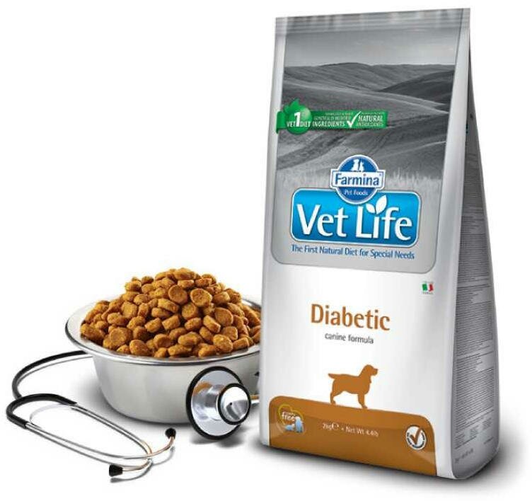 Сухой диетический корм Farmina Vet Life для взрослых собак Diabetic, курица, 2кг - фото №1