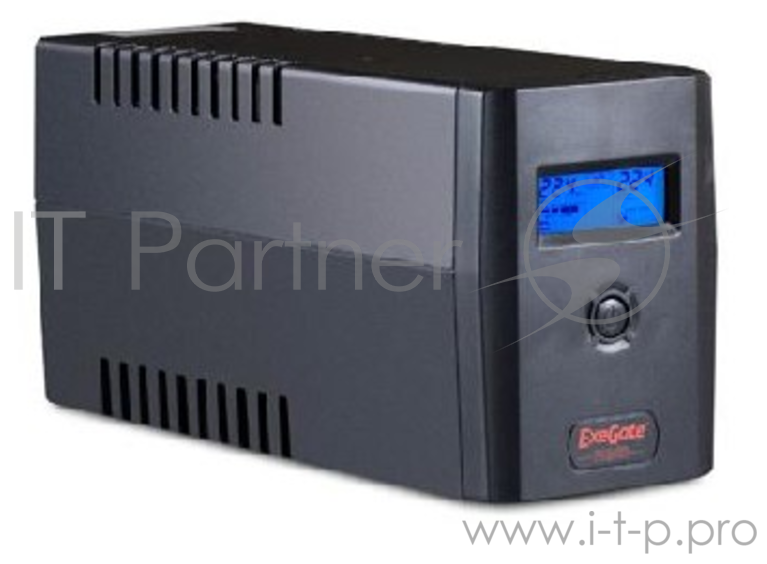 Источник бесперебойного питания Exegate EP212515RUS 600VA/360W, LCD, AVR, 2 евророзетки, RJ45/11, USB, black - фото №5