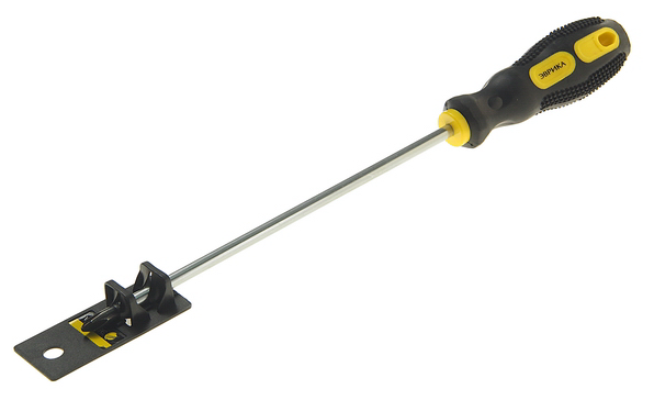 Отвертка крестовая PH 3.0х200мм магнитная с противоскользящей ручкой (с держателем) эврика ER-7DH-15H