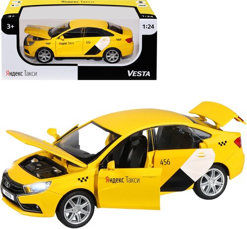 Такси Джамбо Тойз Яндекс JB1251345 1:24, 18.4 см, желтый