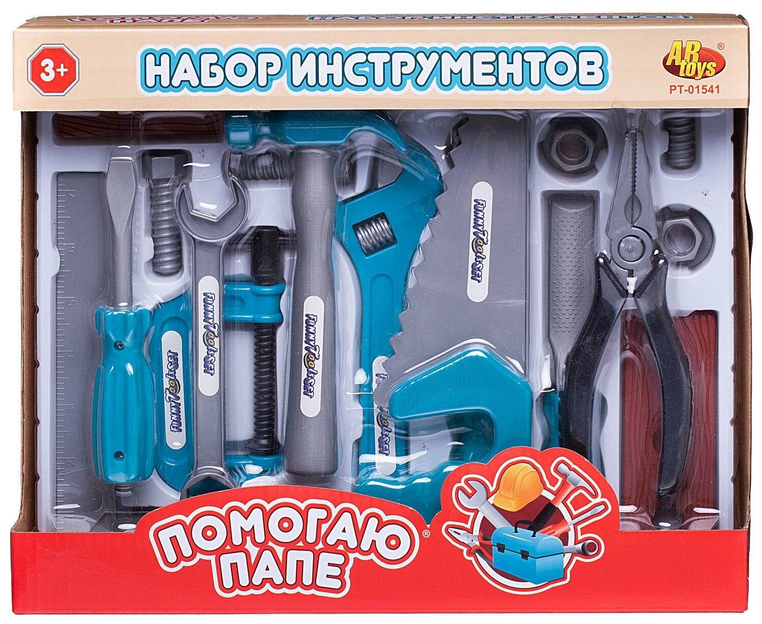 Игровой набор ABtoys Помогаю Папе Инструменты с молотком, в коробке PT-01541/1