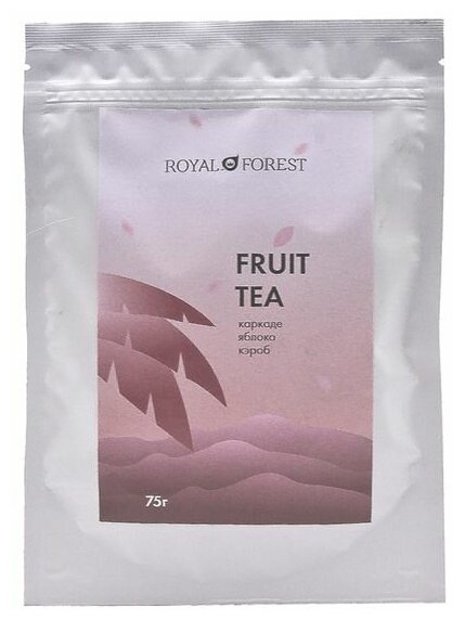 Фруктовый чай с кэробом, каркаде и яблоком (fruit tea) Royal Forest | Роял Форест 75г - фотография № 5