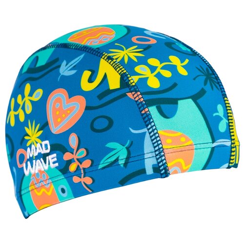 фото Текстильная шапочка для плавания elephant, голубой mad wave