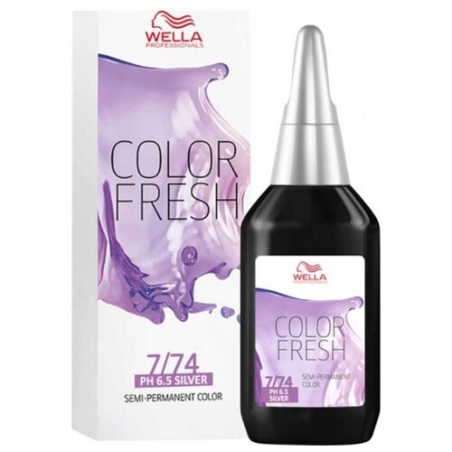 фото Средство Wella Professionals краска Color Fresh Silver полуперманентная, оттенок 7/74 блонд коричнево-красный, 75 мл