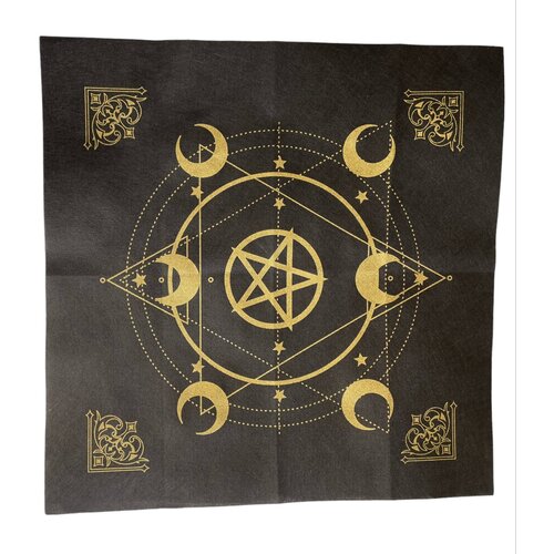Скатерть магическая, 50х50, алтарь для проведения обрядов, ритуалов и гаданий черная с золотом алтарь времени ветловская о