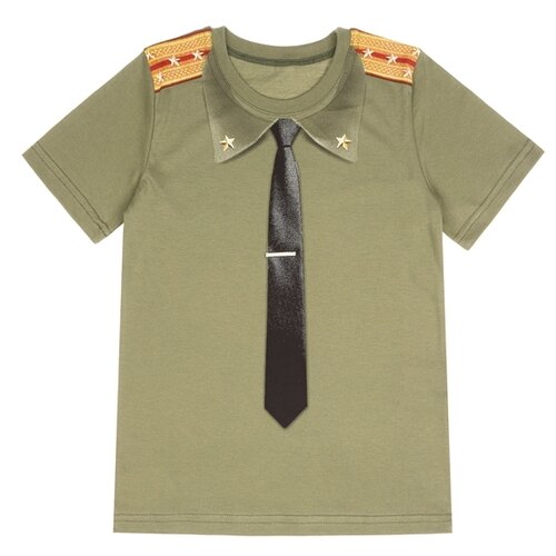 фото Футболка апрель 9 мая, размер 134-68, оливковый240