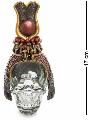 Флакон Египетский головной убор на стеклянном черепе WS-1030 113-906353 - фотография № 2