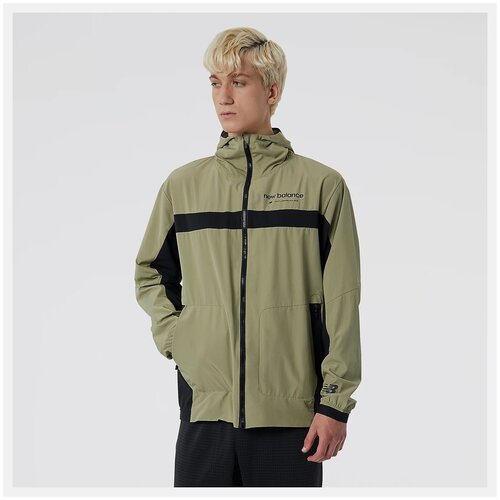 Ветровка/New Balance/MJ21044-OLF/R.W.Tech Lightweight Woven Jacket/зеленый/XL