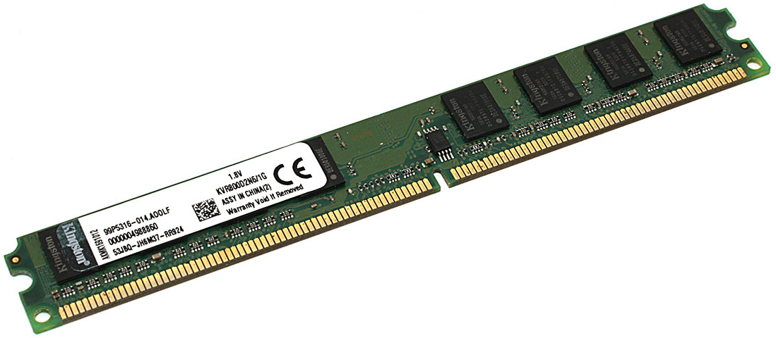 Модуль памяти Kingston DIMM DDR2 1ГБ 800МГц PC2-6400