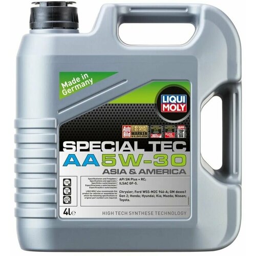 Масло моторное liqui moly leichtlauf special aa 5w-30 синтетическое 4 л 7516