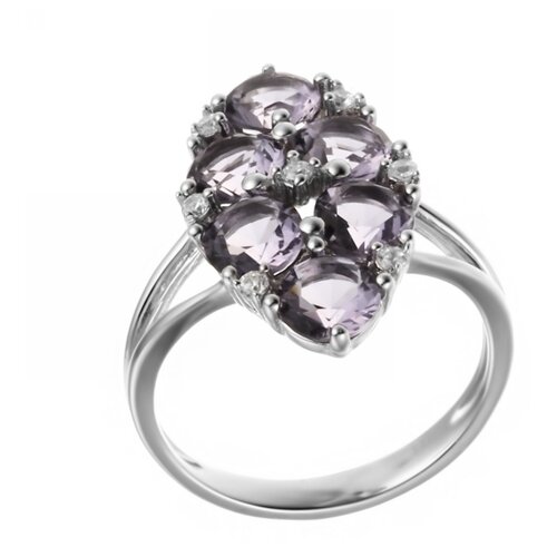 фото Element47 кольцо из серебра 925 пробы с кубическим цирконием sr02629qamsw-1_001_wg, размер 17.5