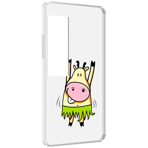 Чехол MyPads Веселая корова для Meizu Pro 7 Plus задняя-панель-накладка-бампер
