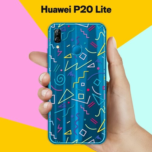 Силиконовый чехол Цветной узор на Huawei P20 Lite силиконовый чехол цветной узор на huawei p20 lite